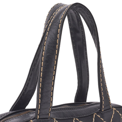 CHANEL Tote Bag, Coco Mark Wild Stitch, Calfskin, Black, Silver-Tone Hardware, Pre-Owned - Vintage La Charme