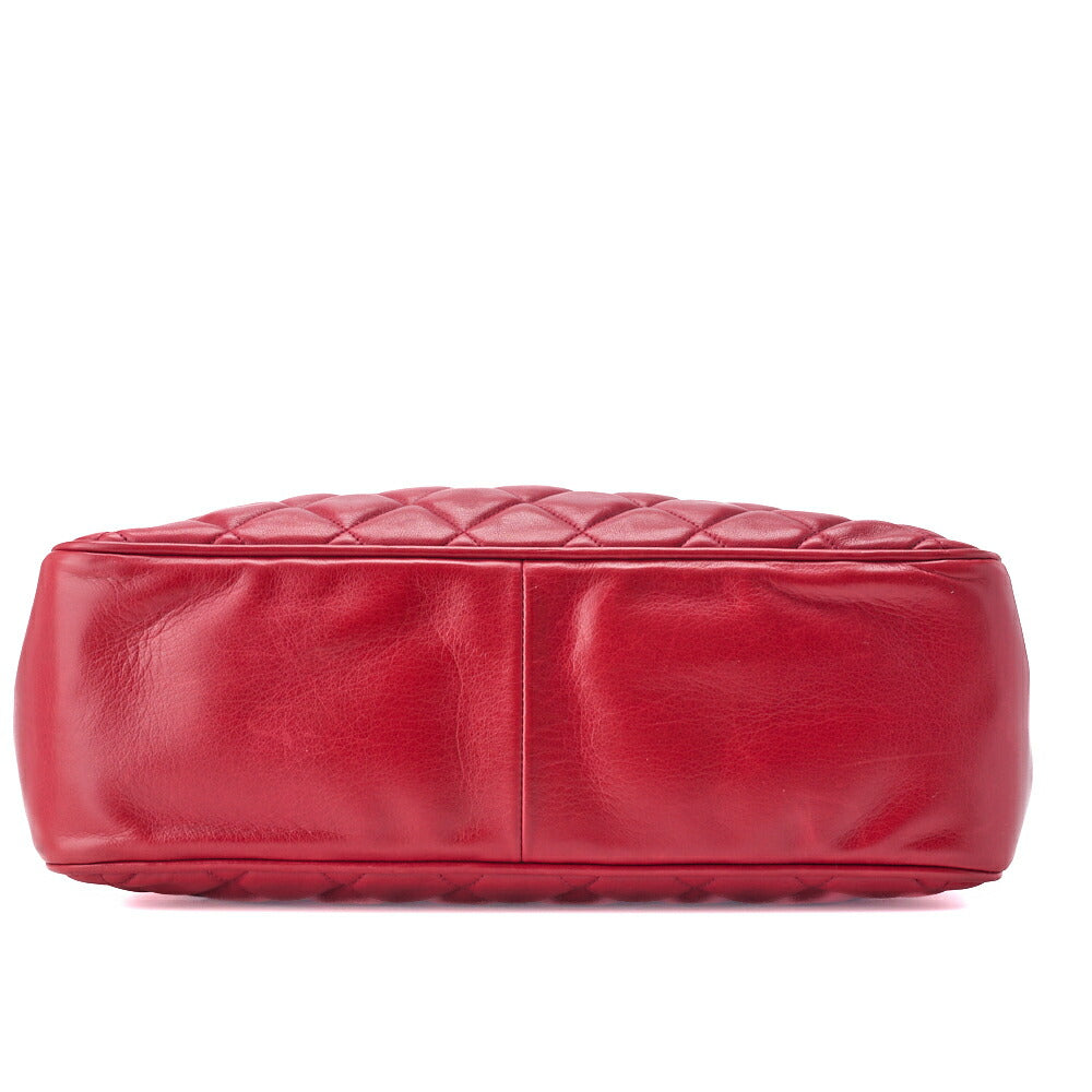 CHANEL Shoulder Bag Tote Bag Matelasse Pro Lambskin Red Gold-Tone Hardware Pre-Owned - Vintage La Charme