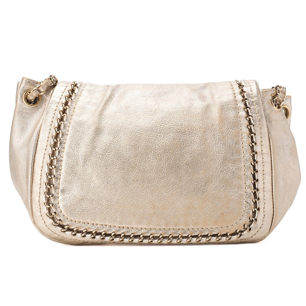 Chanel Shoulder Bag Full Flap Coco Mark Soft Caviar Gold Gold-Tone Hardware Pre-Owned - Vintage La Charme