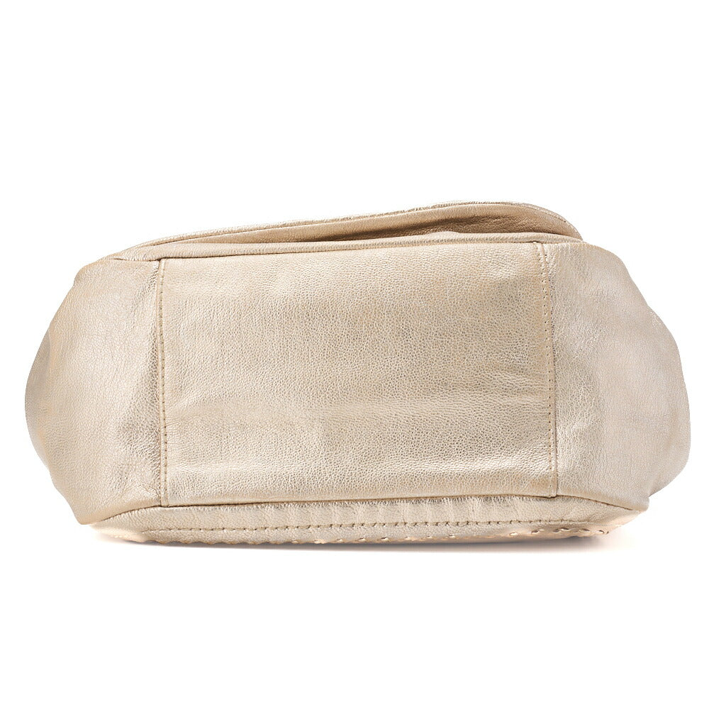 Chanel Shoulder Bag Full Flap Coco Mark Soft Caviar Gold Gold-Tone Hardware Pre-Owned - Vintage La Charme