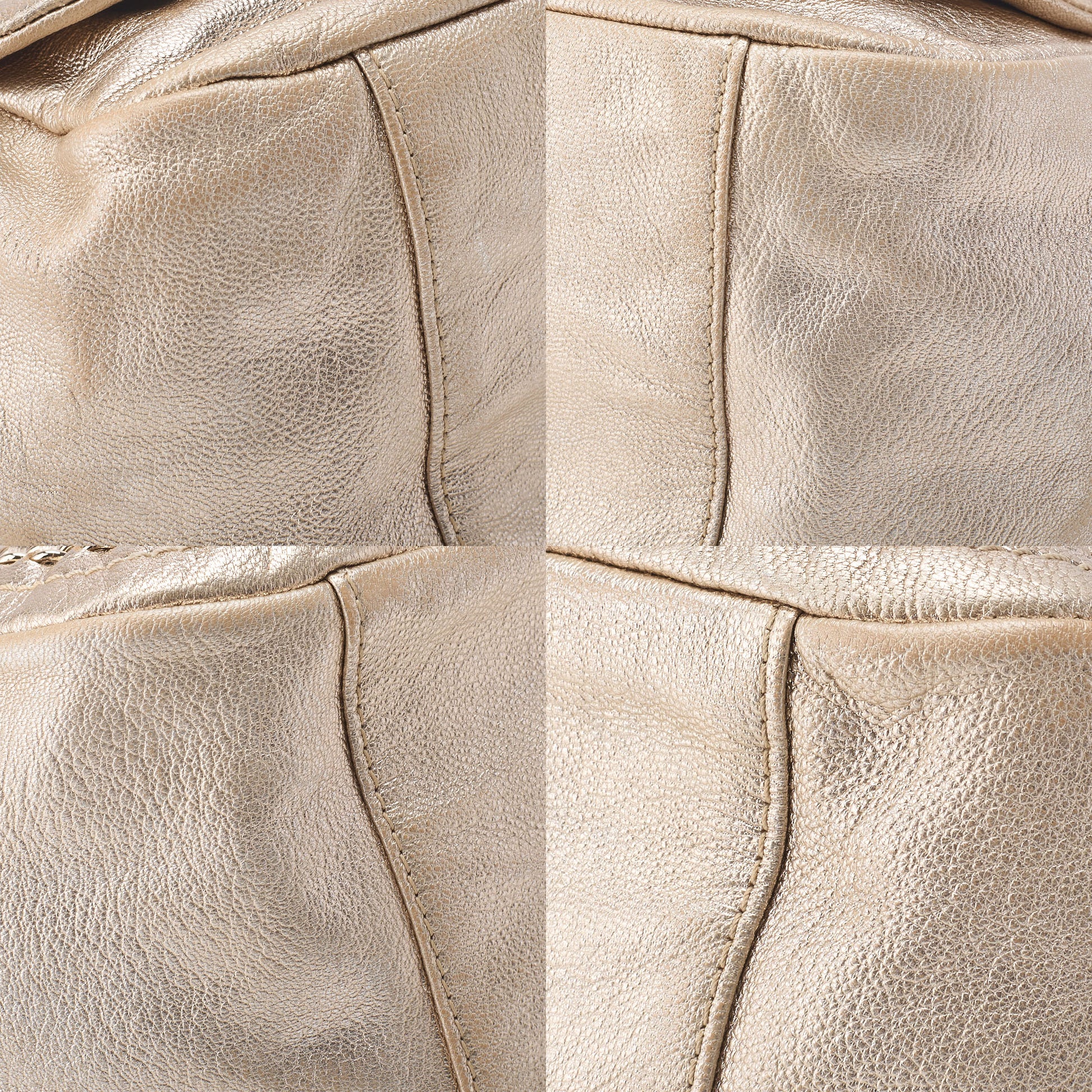 Chanel Shoulder Bag Full Flap Coco Mark Soft Caviar Gold Gold-Tone Hardware Pre-Owned - Vintage La Charme