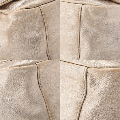 Chanel Shoulder Bag Full Flap Coco Mark Soft Caviar Gold Gold-Tone Hardware Pre-Owned - Vintage La Charme