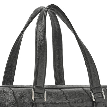 CHANEL Shoulder Bag, Chocolate Bar Logo, Caviar Skin, Black, Silver-Tone Hardware, Pre-Owned - Vintage La Charme
