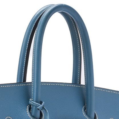 HERMES Birkin 35 Handbag Epson, Blue Jean, Gold-Tone Hardware, Pre-Owned - Vintage La Charme