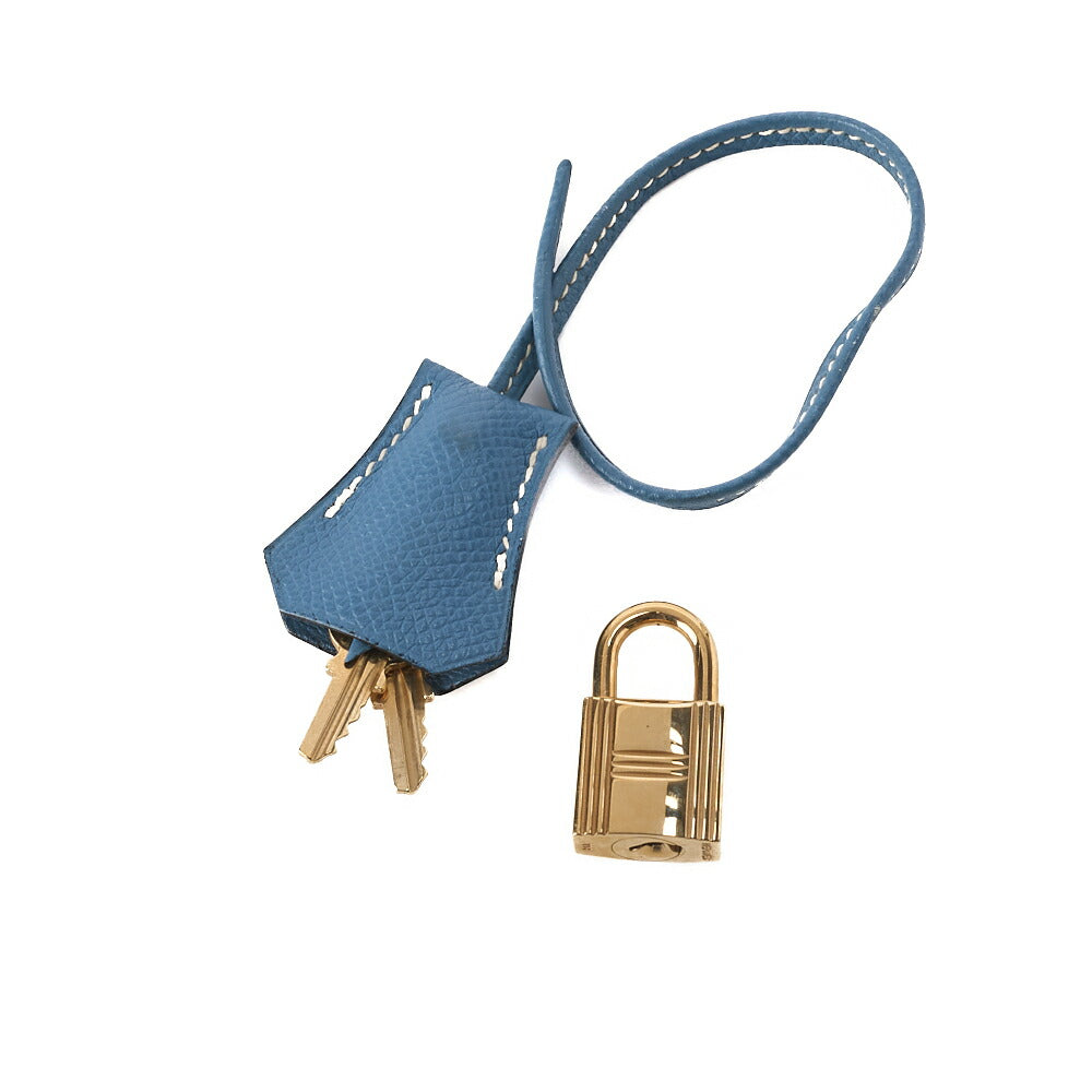 HERMES Birkin 35 Handbag Epson, Blue Jean, Gold-Tone Hardware, Pre-Owned - Vintage La Charme