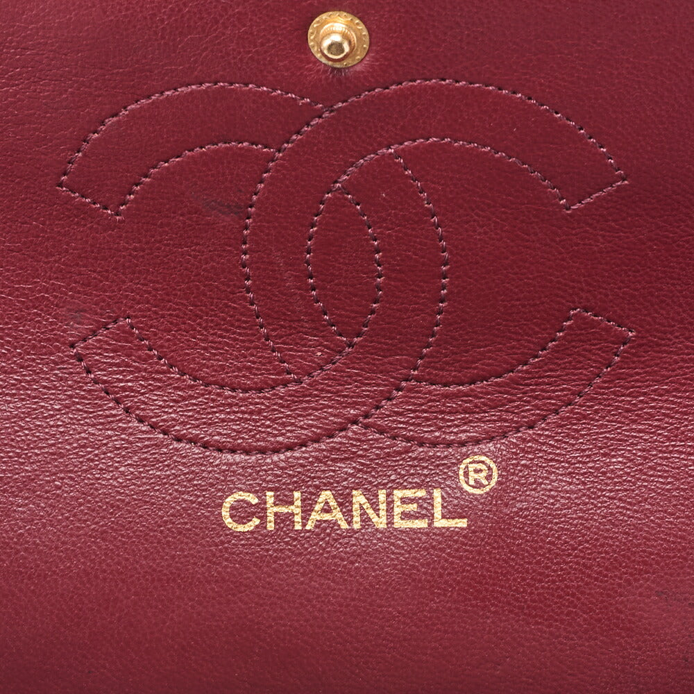 Chanel Shoulder Bag Matelasse Double Flap Lambskin Black Gold-Tone Hardware Pre-Owned - Vintage La Charme
