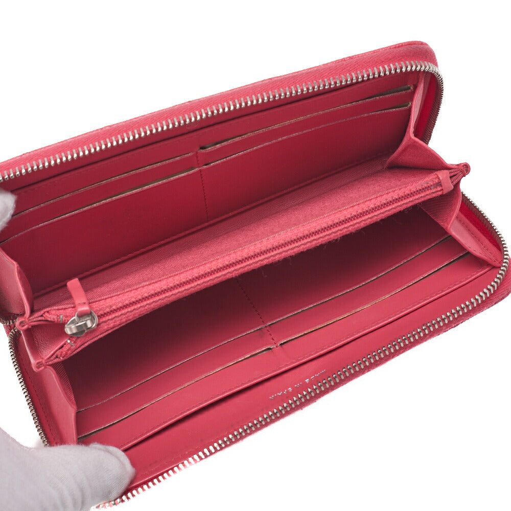 CHANEL Long Wallet Matelasse Caviar Leather Pink Silver-Tone Hardware Pre-Owned - Vintage La Charme