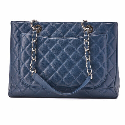 CHANEL Shoulder Bag Tote Bag Matelasse Caviar Skin Navy Silver-Tone Hardware Pre-Owned - Vintage La Charme