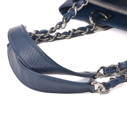 CHANEL Shoulder Bag Tote Bag Matelasse Caviar Skin Navy Silver-Tone Hardware Pre-Owned - Vintage La Charme