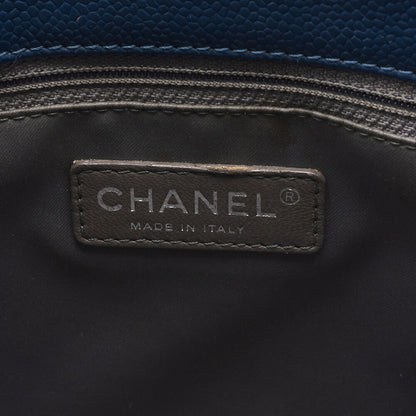 CHANEL Shoulder Bag Tote Bag Matelasse Caviar Skin Navy Silver-Tone Hardware Pre-Owned - Vintage La Charme