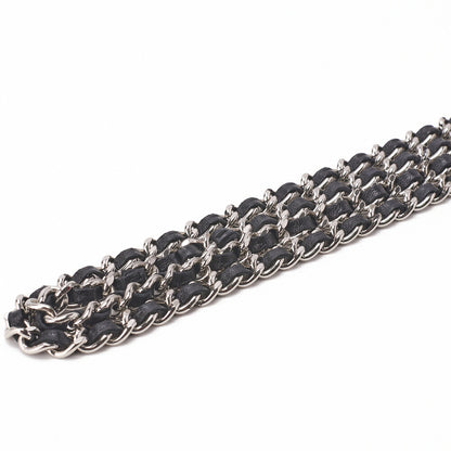 Chanel Chain Wallet Matelasse Lambskin Black Silver-Tone Hardware Pre-Owned - Vintage La Charme