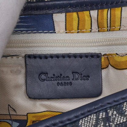 Dior Trotter Saddle Bag, Canvas Leather, Navy, Gold-Tone Hardware, Pre-Owned - Vintage La Charme