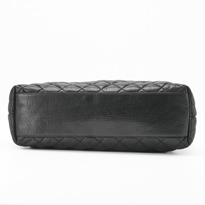 CHANEL Shoulder Tote Bag Matelasse Lambskin Black Gold-Tone Hardware Pre-Owned - Vintage La Charme