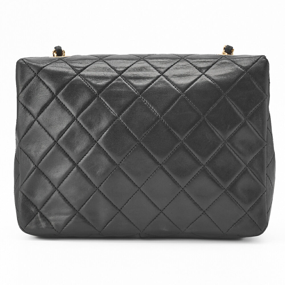 CHANEL Shoulder Bag Mini Matelasse Lambskin Black Gold-Tone Hardware Pre-Owned - Vintage La Charme