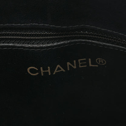 CHANEL Shoulder Bag Matelasse Plate Charm Lambskin Black Gold-Tone Hardware Pre-Owned - Vintage La Charme