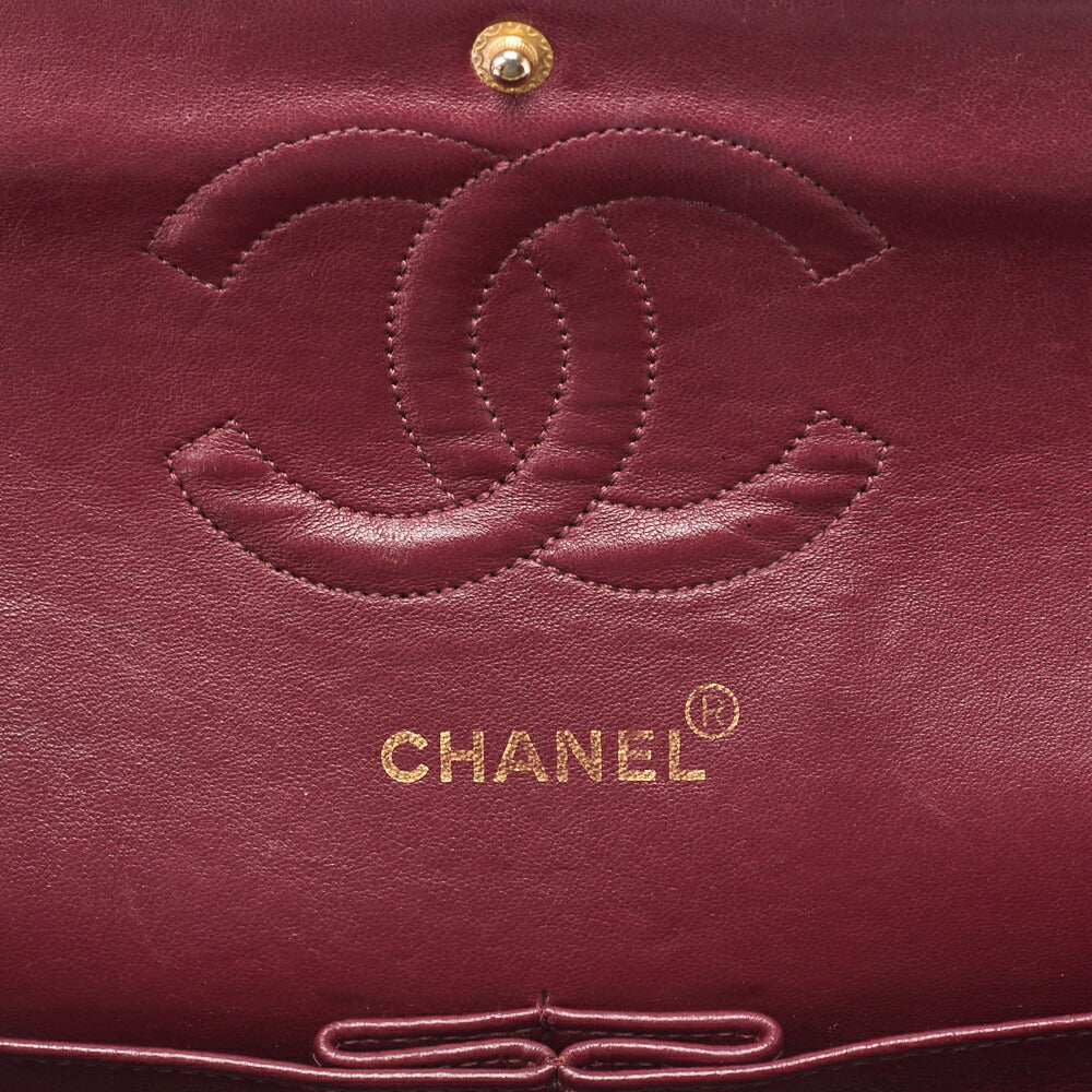 CHANEL Shoulder Bag Matelasse Double Flap Lambskin Black Gold-Tone Hardware Pre-Owned - Vintage La Charme