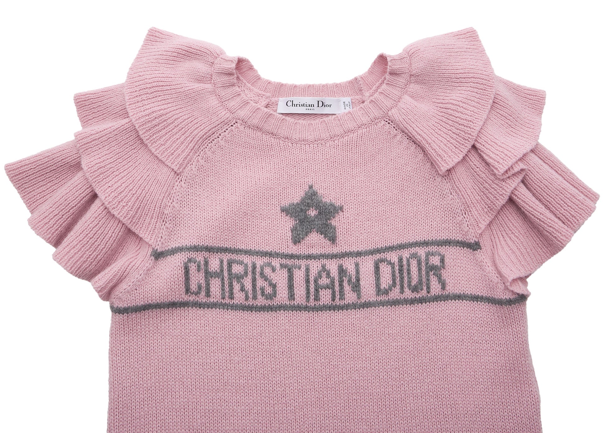 Dior T-Shirt, Cut-and-Sew, Cashmere, Pink, Silver-Tone Hardware, Pre-Owned - Vintage La Charme