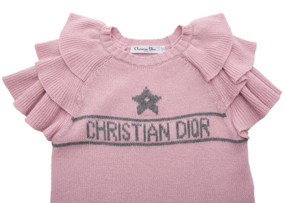 Dior T-Shirt, Cut-and-Sew, Cashmere, Pink, Silver-Tone Hardware, Pre-Owned - Vintage La Charme