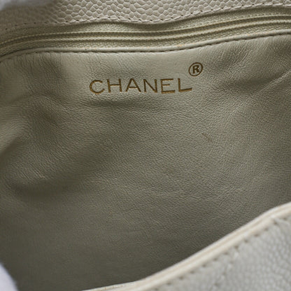Chanel Shoulder Bag Matelasse Caviar Skin Ivory Gold-Tone Hardware Pre-Owned - Vintage La Charme