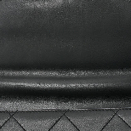 CHANEL Handbag Matelasse Turn Lock V Flap Calfskin Black Gold-Tone Hardware Pre-Owned - Vintage La Charme