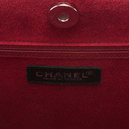 Chanel Shoulder Bag Chocolate Bar Enamel Black Silver-Tone Hardware Pre-Owned - Vintage La Charme