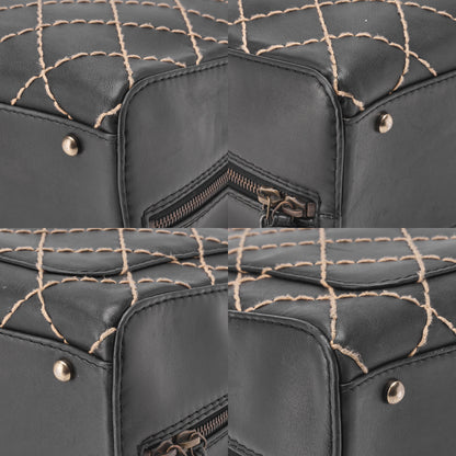 CHANEL Tote Bag, Coco Mark Wild Stitch, Calfskin, Black, Silver-Tone Hardware, Pre-Owned - Vintage La Charme