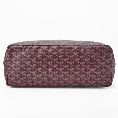 Goyard Saint Louis PM Tote Bag Coated Canvas Bordeaux Silver-Tone Hardware Pre-Owned - Vintage La Charme