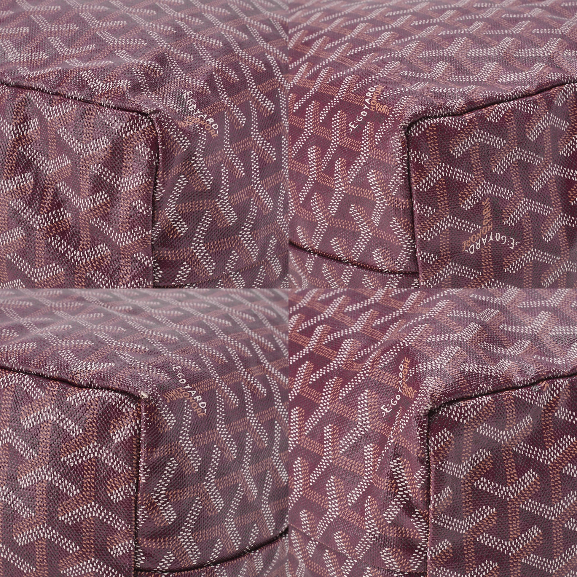 Goyard Saint Louis PM Tote Bag Coated Canvas Bordeaux Silver-Tone Hardware Pre-Owned - Vintage La Charme