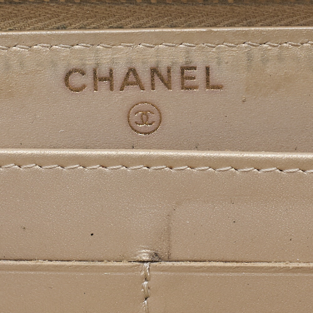 CHANEL Long Wallet, Matelasse, Caviar Skin, Gold, Gold-Tone Hardware, Pre-Owned - Vintage La Charme
