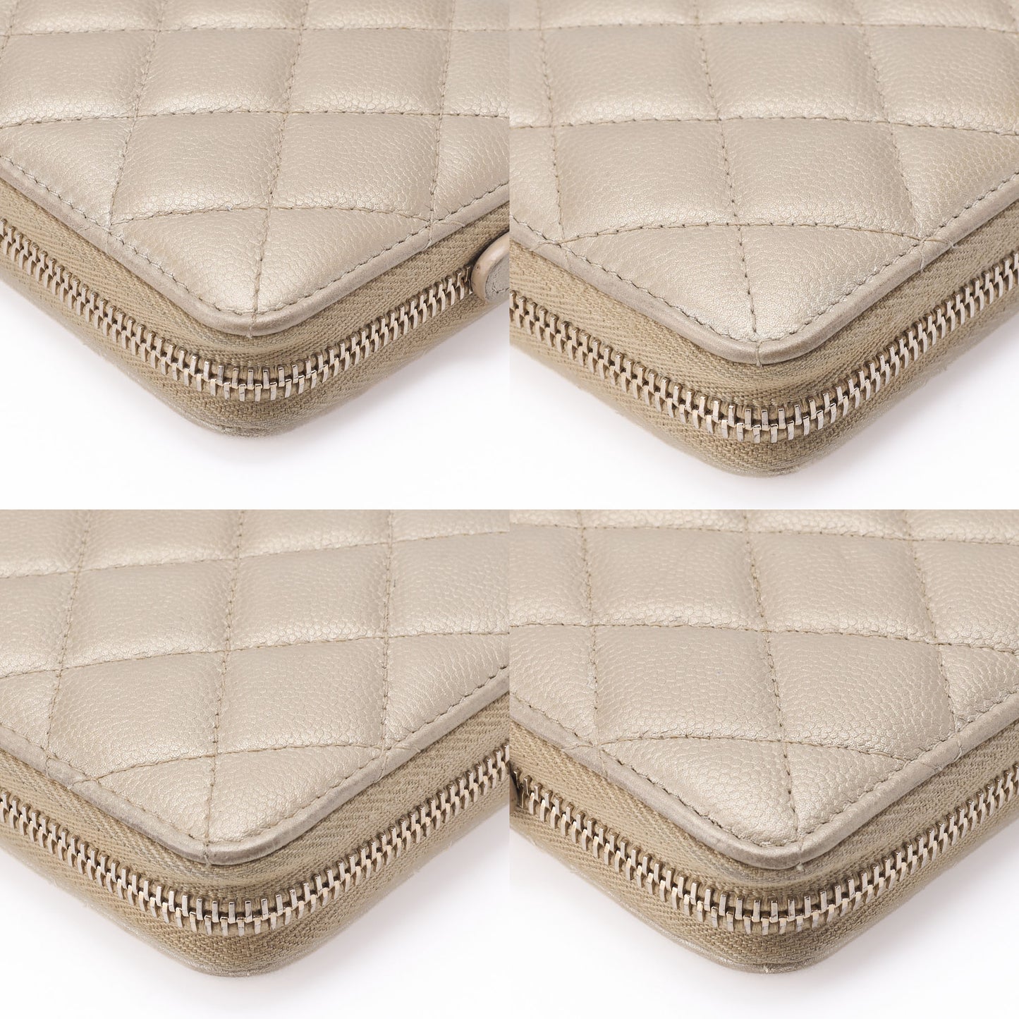 CHANEL Long Wallet, Matelasse, Caviar Skin, Gold, Gold-Tone Hardware, Pre-Owned - Vintage La Charme