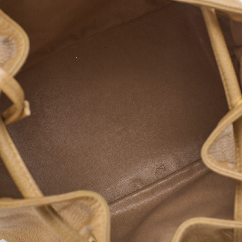 CHANEL Shoulder Bag Coco Mark Drawstring Ball Charm Caviar Leather Beige Gold-Tone Hardware Pre-Owned - Vintage La Charme