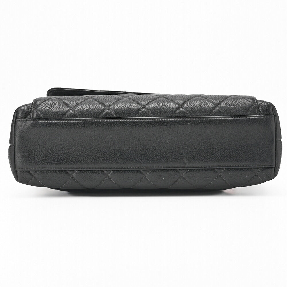 CHANEL Shoulder Bag Matelasse Caviar Skin Black Gold-Tone Hardware Pre-Owned - Vintage La Charme