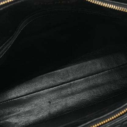 CHANEL Shoulder Bag Matelasse Caviar Skin Black Gold-Tone Hardware Pre-Owned - Vintage La Charme
