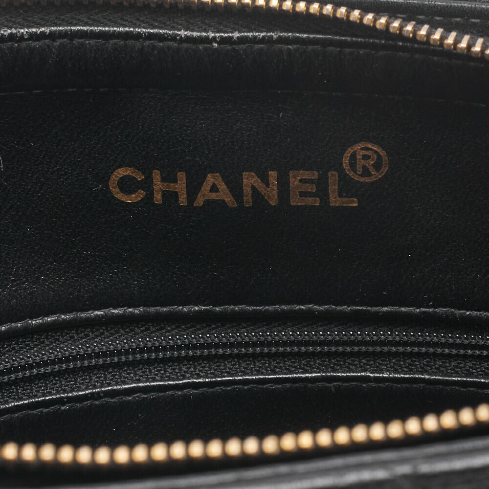 CHANEL Shoulder Bag Matelasse Caviar Skin Black Gold-Tone Hardware Pre-Owned - Vintage La Charme