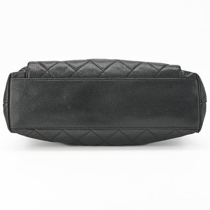 CHANEL Shoulder Bag, Matelasse, Caviar Skin, Black, Gold-Tone Hardware, Pre-Owned - Vintage La Charme