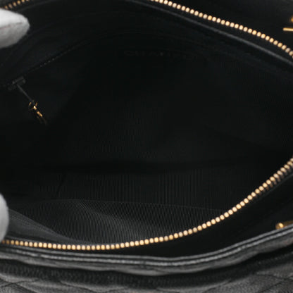 CHANEL Shoulder Bag, Matelasse, Caviar Skin, Black, Gold-Tone Hardware, Pre-Owned - Vintage La Charme