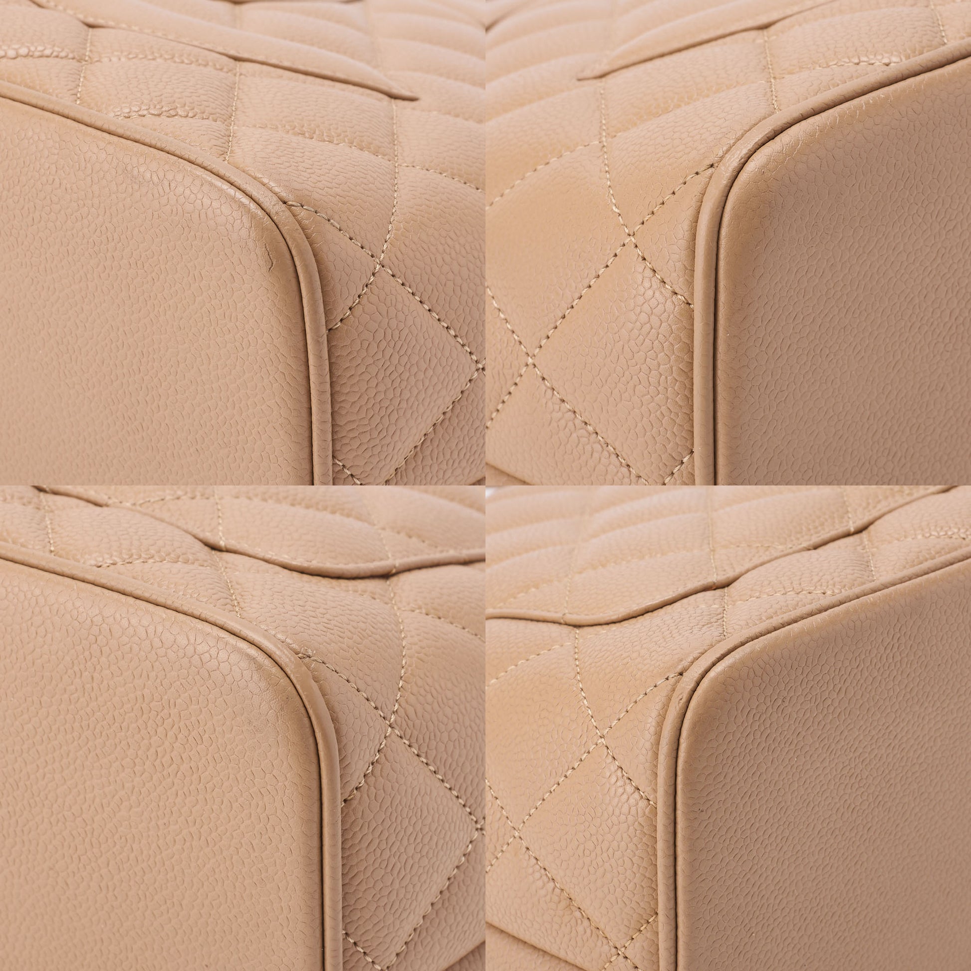 CHANEL Tote Bag, Matelasse Reprint, Caviar Skin, Beige, Gold-Tone Hardware, Pre-Owned - Vintage La Charme