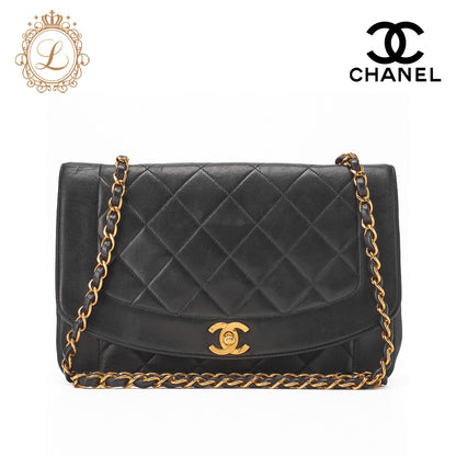 CHANEL Shoulder Tote Bag Matelasse Lambskin Black Gold-Tone Hardware Pre-Owned - Vintage La Charme