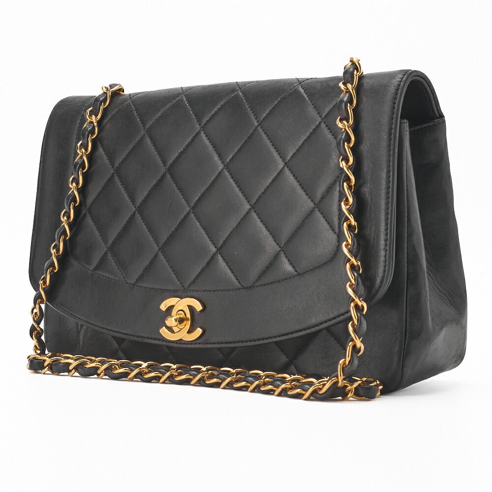 CHANEL Shoulder Tote Bag Matelasse Lambskin Black Gold-Tone Hardware Pre-Owned - Vintage La Charme