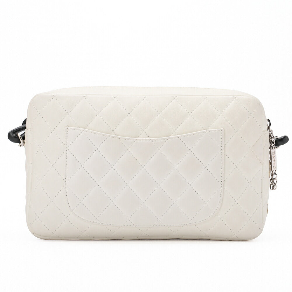 CHANEL Shoulder Bag Matelasse Calfskin Python White Silver-Tone Hardware Pre-Owned - Vintage La Charme