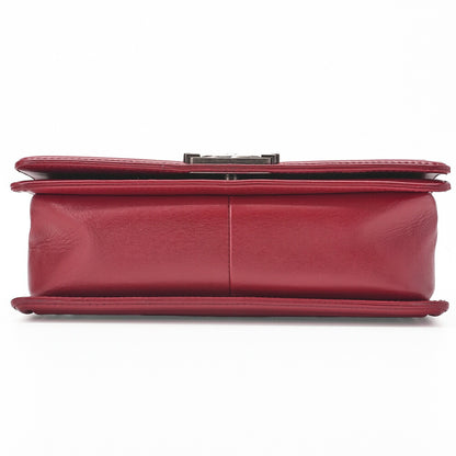 Chanel Shoulder Bag, Braided Design, Chain Shoulder, Lambskin, Red, Silver-Tone Hardware, Pre-Owned - Vintage La Charme