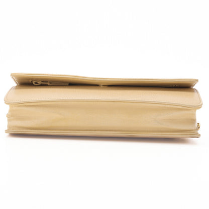 Chanel Shoulder Bag Chain Wallet Caviar Skin Beige Gold-Tone Hardware Pre-Owned - Vintage La Charme