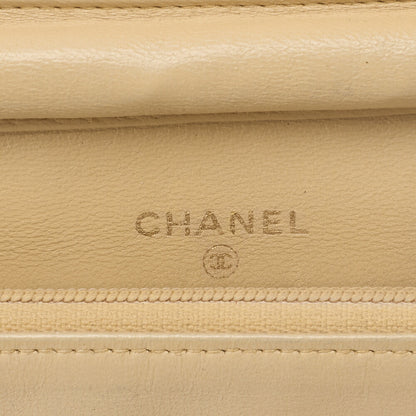 Chanel Shoulder Bag Chain Wallet Caviar Skin Beige Gold-Tone Hardware Pre-Owned - Vintage La Charme
