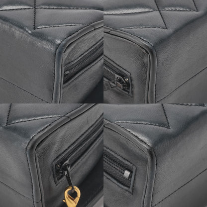 CHANEL Shoulder Bag Half Moon Matelasse Lambskin Black Gold-Tone Hardware Pre-Owned - Vintage La Charme