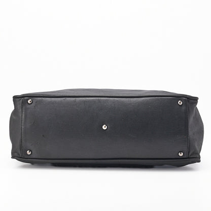 CHANEL Large Tote Bag Camellia Line Lambskin Black Silver-Tone Hardware Pre-Owned - Vintage La Charme