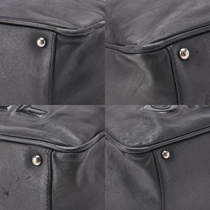 CHANEL Large Tote Bag Camellia Line Lambskin Black Silver-Tone Hardware Pre-Owned - Vintage La Charme