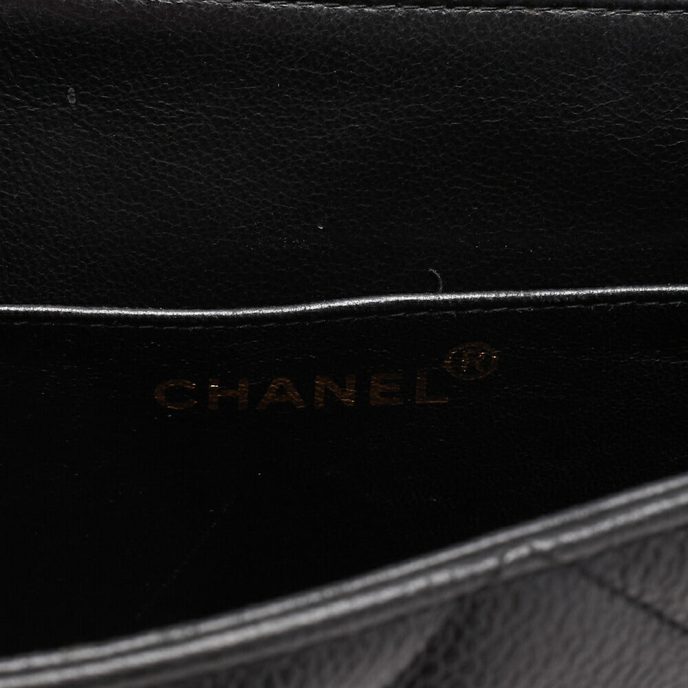 CHANEL Handbag, Matelasse, Turn Lock, Caviar Skin, Black, Gold-Tone Hardware, Pre-Owned - Vintage La Charme