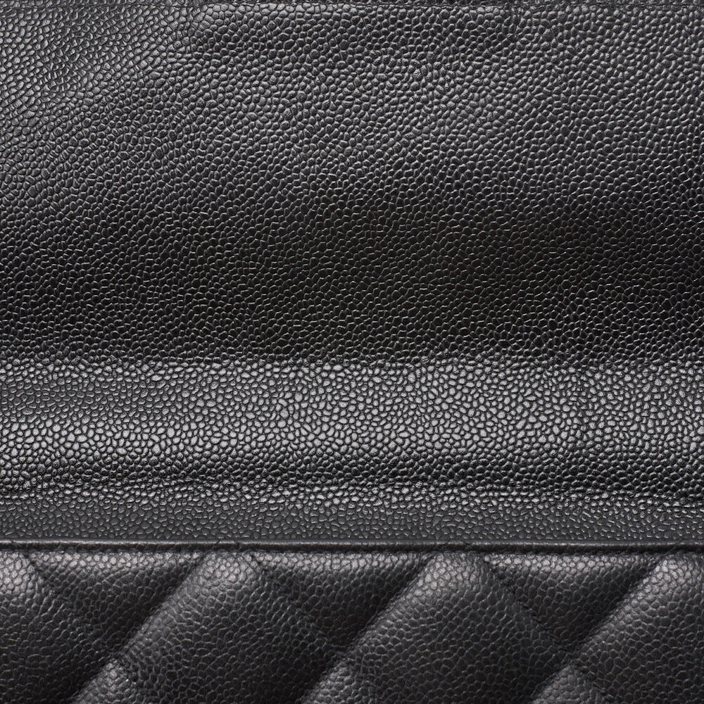 CHANEL Handbag, Matelasse, Turn Lock, Caviar Skin, Black, Gold-Tone Hardware, Pre-Owned - Vintage La Charme