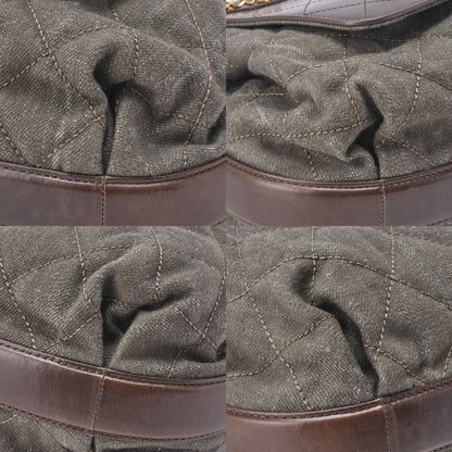 CHANEL Shoulder Bag Vintage Calf Denim Coco Charm Drawstring Brown Gold-Tone Hardware Pre-Owned - Vintage La Charme