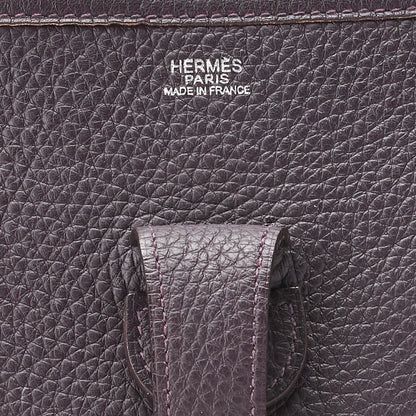 HERMES Shoulder Bag Evelyn PM 2WAY Taurillon Clemence Prune Silver-Tone Hardware Pre-Owned - Vintage La Charme
